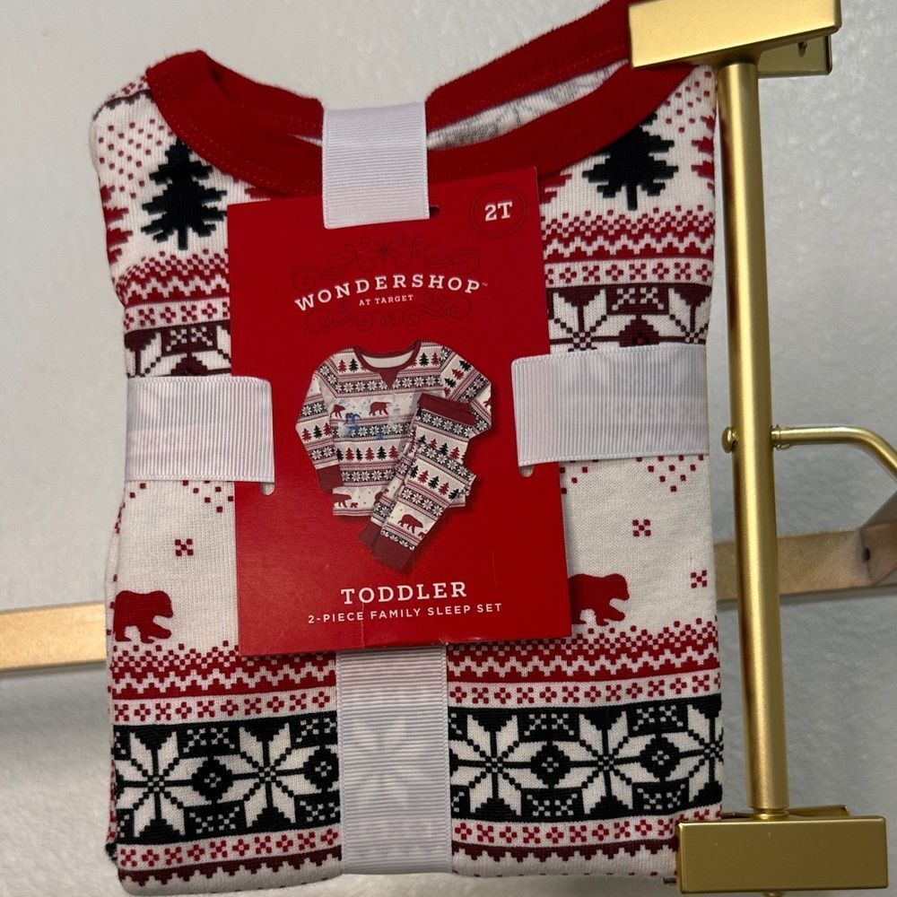 Wondershop Red and Cream Toddler Pajama Set